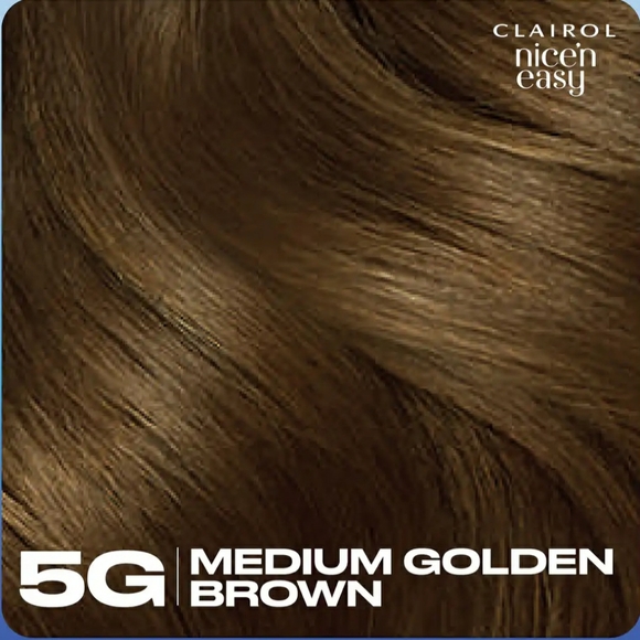 Clairol Nice n Easy Perm Hair Color, 100% Gray coverage, 5G Medium Golde Brown - Picture 4 of 10